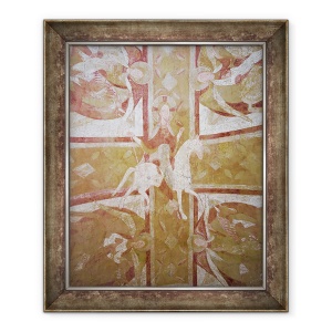 Tablou inramat - Scoala Franceza - Hristos pe un cal alb inconjurat de ingeri, 70 x 85 cm