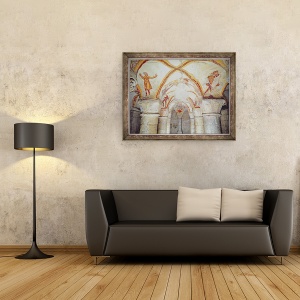 Tablou inramat - Scoala franceza - Interior, 60 x 80 cm - Img 2