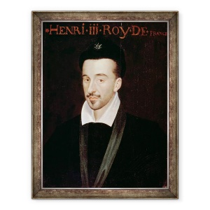 Tablou inramat - Scoala franceza - Portret De Henri III 1551-89, 70 x 90 cm