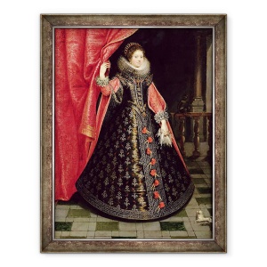Tablou inramat - Scoala franceza - Portret presupus a fi Henrietta Maria a Frantei 1609-69, 70 x 90 cm
