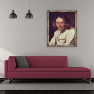 Tablou inramat - Scoala Franceza - Portretul lui Paul Scarron 1610-60, 70 x 85 cm - Img 2