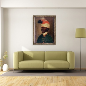 Tablou inramat - Scoala franceza - Portretul lui Zamor, 60 x 80 cm - Img 2