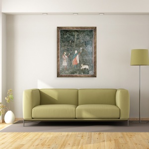 Tablou inramat - Scoala franceza - Un domn Hawking, de la Camera Cerbilor, 60 x 80 cm - Img 2