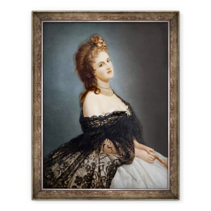 Tablou inramat - Scoala Italiana - Portret De Virginia Oldoini 1837-99 Contesa De Castiglione, 60 x 80 cm