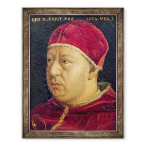 Tablou inramat - Scoala Italiana - Portretul lui Leu X, 60 x 80 cm