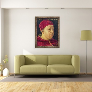 Tablou inramat - Scoala Italiana - Portretul lui Leu X, 70 x 90 cm - Img 2