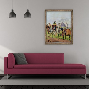 Tablou inramat - Scoala Mexicana - Fermieri, 50 x 60 cm - Img 2