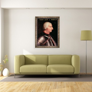 Tablou inramat - Scoala napolitana - Alfonso al V-lea, Magnanimous, rege al Aragonului, 60 x 80 cm - Img 2