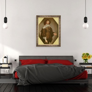 Tablou inramat - Scoala olandeza - Portretul unui barbat I, 70 x 90 cm - Img 3