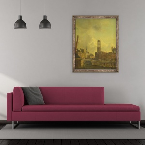 Tablou inramat - Scoala Olandeza - Utrecht Street Scene, 50 x 60 cm - Img 2