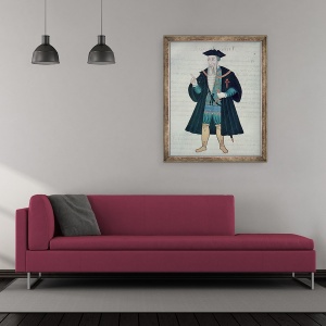 Tablou inramat - Scoala Portugheza - Afonso de Albuquerque 1453-1515, 50 x 60 cm - Img 2