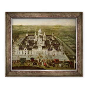 Tablou inramat - Scoala Spaniola - Vedere de El Escorial, 70 x 85 cm