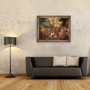 Tablou inramat - Sebastiano Conca - Viziunea Aenei in Campurile Elysiene, 60 x 80 cm - Img 2