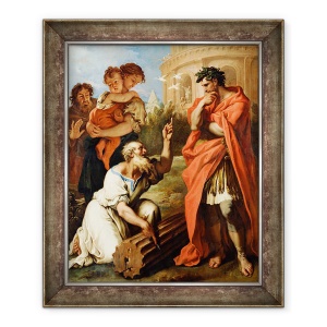 Tablou inramat - Sebastiano Ricci - Tarquin cel Batran consultanta Attius Navius, 50 x 60 cm