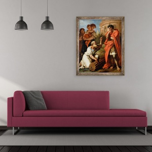 Tablou inramat - Sebastiano Ricci - Tarquin cel Batran consultanta Attius Navius, 50 x 60 cm - Img 2