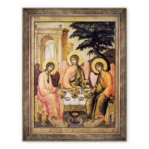 Tablou inramat - Simon Ushakov - Trinitatea Vechiului Testament, 70 x 90 cm