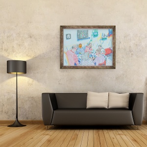 Tablou inramat - Sol Jeong - Club de desen, 60 x 80 cm - Img 2