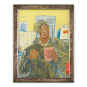 Tablou inramat - Sol Jeong - Samira la telefon, 60 x 80 cm