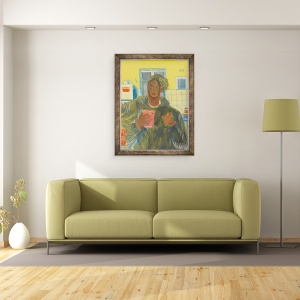 Tablou inramat - Sol Jeong - Samira la telefon, 70 x 90 cm - Img 2