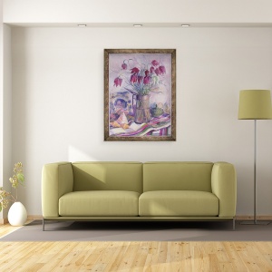 Tablou inramat - Sue Wales - Fritilaries, 1996, 70 x 90 cm - Img 2
