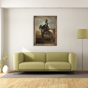 Tablou inramat - Theodore Gericault - Trompetistul husarilor, 70 x 90 cm - Img 2