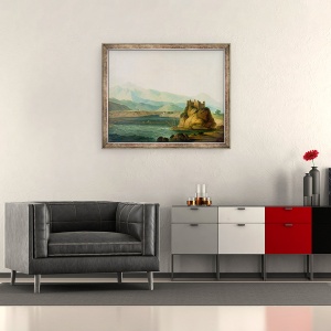 Tablou inramat - Thomas Daniell - Podul Sforii de la Serinagur, 50 x 60 cm - Img 2