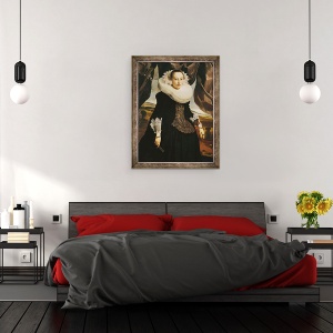 Tablou inramat - Thomas de Keyser - Portretul unei tinere Olandeza, 70 x 90 cm - Img 3