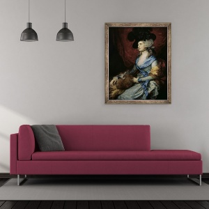 Tablou inramat - Thomas Gainsborough - Doamna Sarah Siddons, actrita 1755-1831, 50 x 60 cm - Img 2