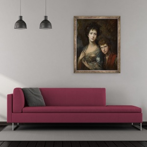 Tablou inramat - Thomas Gainsborough - Elizabeth si Thomas Linley, 70 x 85 cm - Img 2