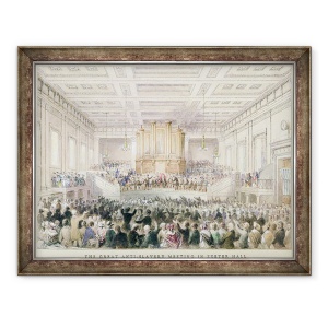 Tablou inramat - Thomas Hosmer Shepherd - Marea intalnire anti-sclavie de la Exeter Hall, 60 x 80 cm