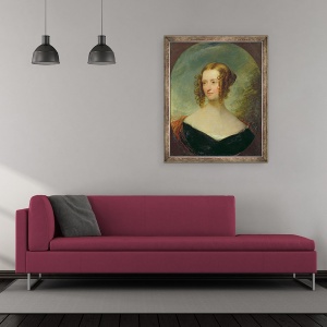 Tablou inramat - Thomas Lawrence - Portret De O Tanara Femeie, 50 x 60 cm - Img 2