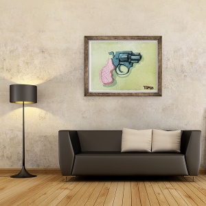 Tablou inramat - Thomas MacGregor - Pistol tabara, 60 x 80 cm - Img 2