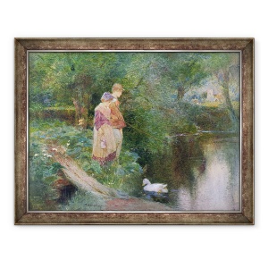 Tablou inramat - Thomas Mackay - Tinerii pescari, 70 x 90 cm