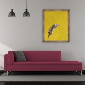 Tablou inramat - Tim Hayward - Galben salt-galben, acuarela si guache pe Arches 640 g/mp hartie, 50 x 60 cm - Img 2