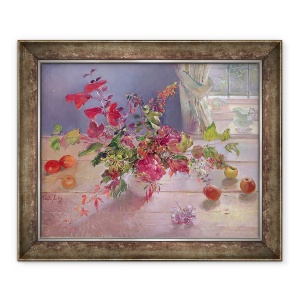 Tablou inramat - Timothy Easton - Caprifoi si Fructe de padure, 50 x 60 cm