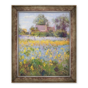 Tablou inramat - Timothy Easton - Casute inchise in Campul Iris, 70 x 85 cm