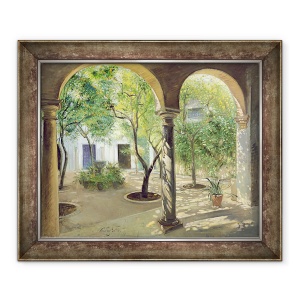 Tablou inramat - Timothy Easton - Curtea umbrita, Palatul Vianna, 70 x 85 cm