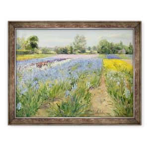 Tablou inramat - Timothy Easton - Tabla de sah Floral, 60 x 80 cm