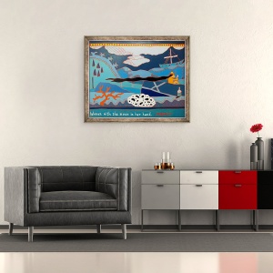 Tablou inramat - Timothy Nathan Joel - Femeia cu luna in mana, 2011, 50 x 60 cm - Img 2