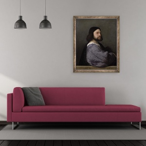 Tablou inramat - Titian - Portret De Barbat, 50 x 60 cm - Img 2