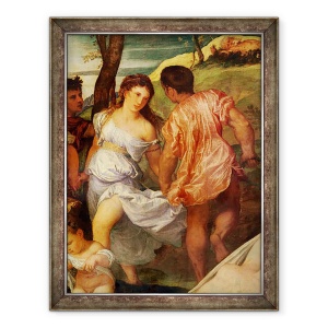 Tablou inramat - Titian - The Bacchanal, 60 x 80 cm