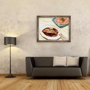 Tablou inramat - Tomoko FURUYA - Peste fiert si tempura, 70 x 90 cm - Img 2
