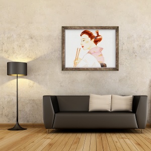 Tablou inramat - Tomoko FURUYA - Proprietareasa japoneza,2015, 60 x 80 cm - Img 2