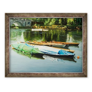 Tablou inramat - Tony Fandino - Barci pe Tamisa XI, 60 x 80 cm