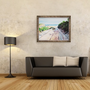 Tablou inramat - Tony Fandino - Calea spre plaja, Skiathos, 70 x 90 cm - Img 2