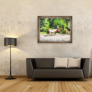 Tablou inramat - Tony Fandino - Mirele Exercitarea Ponei Polo, Richmond, 60 x 80 cm - Img 2