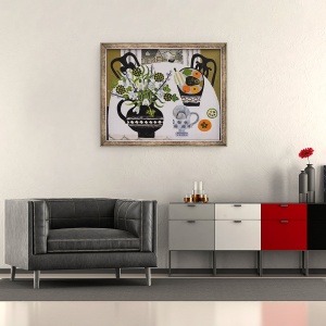 Tablou inramat - Vanessa Bowman - Ghiocei si Tangerine, 50 x 60 cm - Img 2
