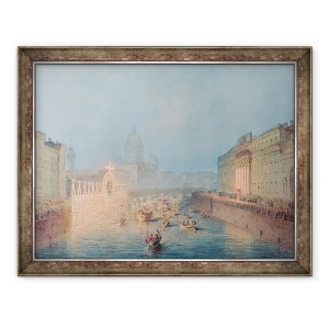 Tablou inramat - Vasili Semenovich Sadovnikov - Iluminarea la Moyka din Sankt Petersburg, 60 x 80 cm