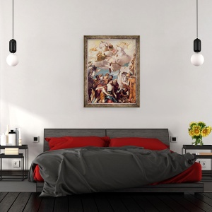 Tablou inramat - Veronese - Martiriul Sfantului Gheorghe, 70 x 90 cm - Img 3