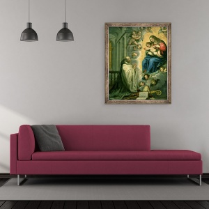 Tablou inramat - Vicente Carducho - Viziunea Sfantului Bernard, 50 x 60 cm - Img 2